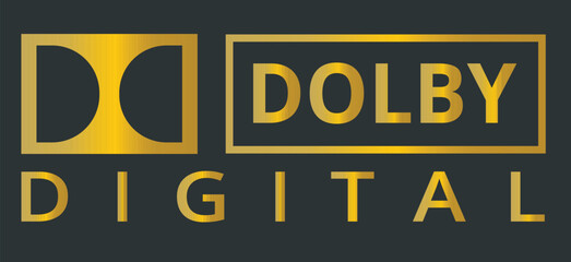 Golden Dolby Digital symbol. 
