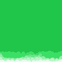 Cartoon color clouds stack backdrop illustration