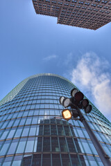 Fototapeta premium Low angle view of a modern office building in Berlin