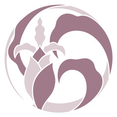 家紋風デザイン / 茗荷