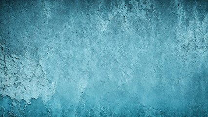 Obraz premium Muro de Hormigón con Superficie Rugosa en Color Azul, IA Generativa