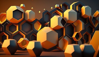 Abstract background with different geometric patterns. Gradient, all colors of the rainbow, very detailed. Generative art.