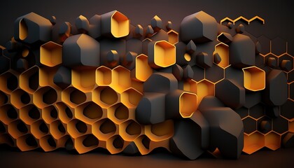 Abstract background with different geometric patterns. Gradient, all colors of the rainbow, very detailed. Generative art.