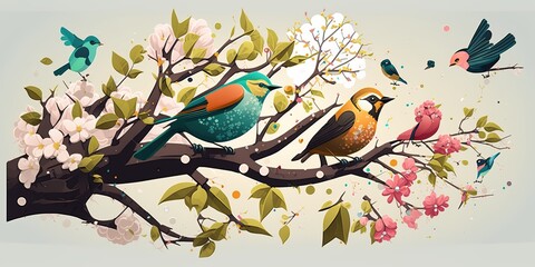 Spring Vector Art, Generative AI