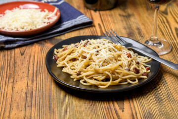 homemade spaghetti carbonara