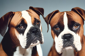 Adorable Twin Puppies Generative Art