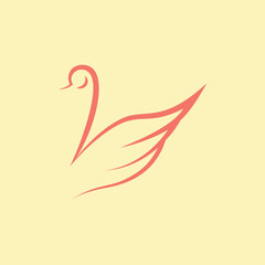 Obraz premium feminine beautiful swan