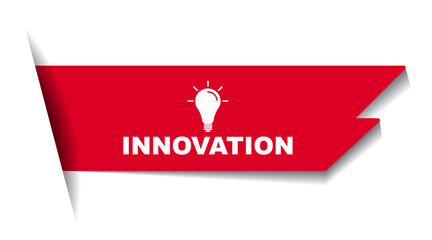 red vector illustration banner innovation