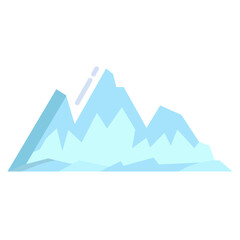 Fototapeta premium Snowy mountain landscape icon