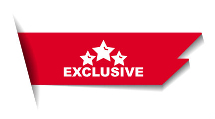 red vector illustration banner exclusive