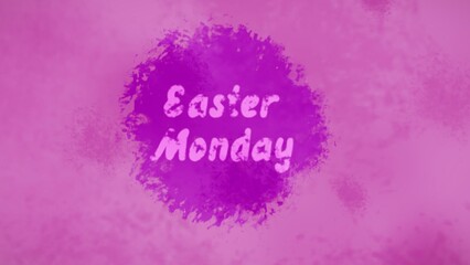 Easter Monday Heading Against Pink Texture with Grunge Background