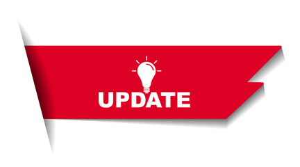 red vector illustration banner update