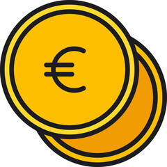 euro coin icon
