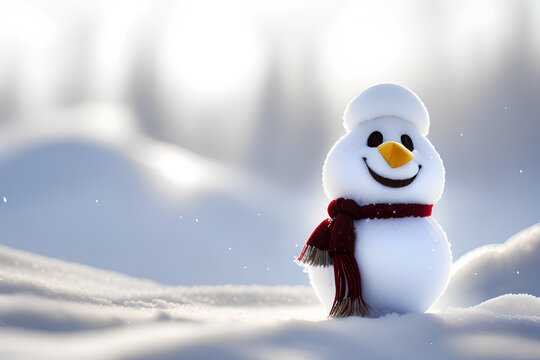 Adorable Snowy Snowman Scenes | High-Quality Winter Snowman Images for Your Creative Projects