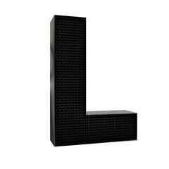 black font letter L