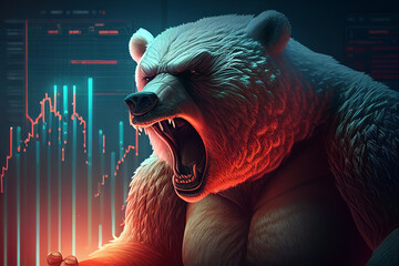 Angry Bear Trades with Computer in Stock and Crypto Markets - Generate AI