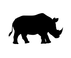 Fototapeta premium Rhinoceros silhouette isolated