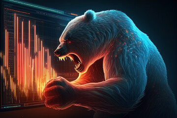 Angry Bear Trades with Computer in Stock and Crypto Markets - Generate AI