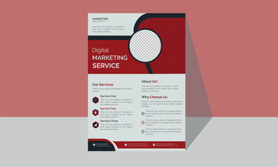 Modern business Flyer Brochure Template Design, with graphic elements, creative corporate trendy geometric shape 
