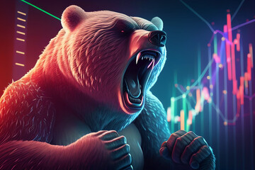 Angry Bear Trades with Computer in Stock and Crypto Markets - Generate AI