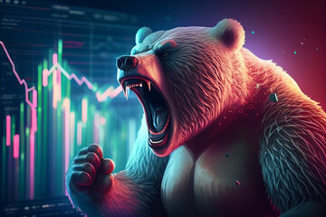 Angry Bear Trades with Computer in Stock and Crypto Markets - Generate AI