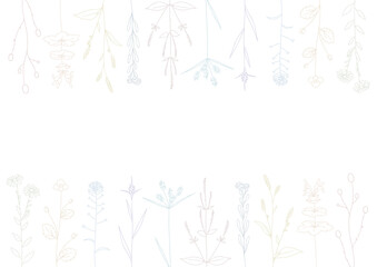 雑草線画フレーム