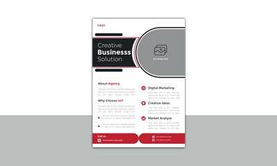 Fototapeta na wymiar modern corporate business flyer design vector file print layout