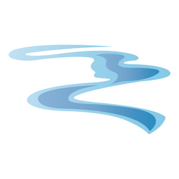 river icon logo vector design template