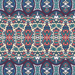 Geometric ethnic print abstract decorative vector seamless ornamental pattern