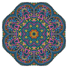 Mandala vector seamless pattern mandala art. Flower medallion print.