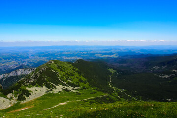 Polish nature and natural scenery, mountains and high Tatras