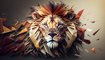 lion from geometric images