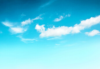 Blue sky with clouds closeup