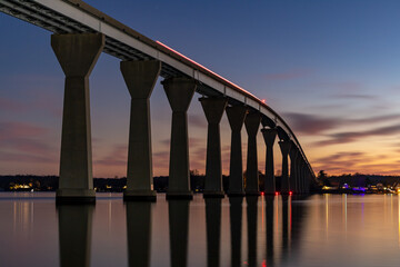 Solomons, Maryland USA The Solomons Bridge at night, Gov. Thomas Johnson Bridge