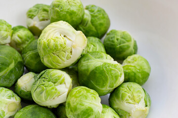 Fresh brussels sprouts. Organic vegetables