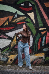 Girl with graffiti 