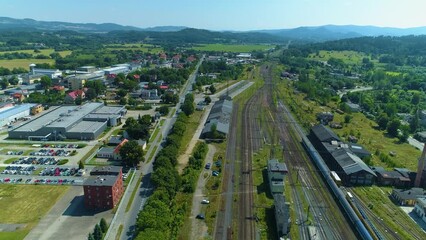 Panorama Railway Station Jelenia Gora Stacja Kolejowa Aerial View Poland