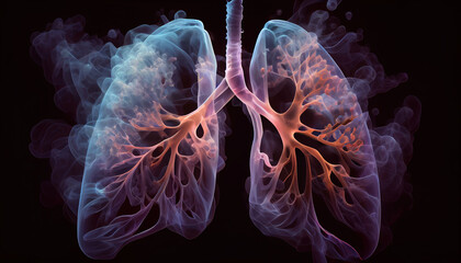 Fototapeta premium lungs disease concept