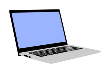 vector illustration of a modern notebook, laptop