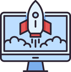 rocket launch icon