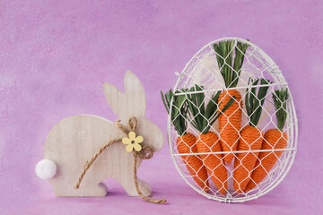 Image of colorful Easter background  with bunny