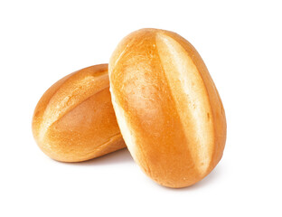 Fresh buns isolated on white background