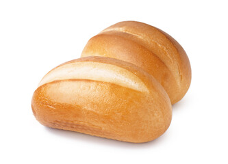 Fresh buns isolated on white background