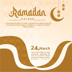 ramadan kareem template post and greeting card islamic