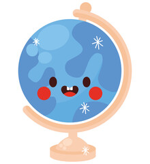 kawaii earth globe