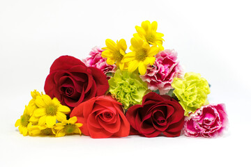 bouquet of chrysanthemum rose carnations