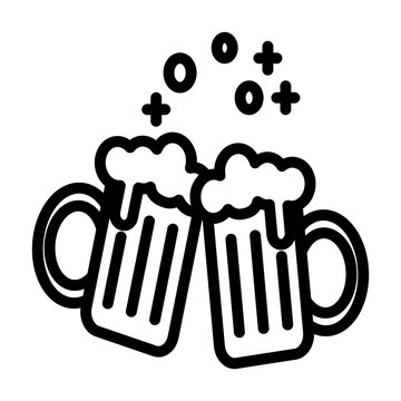 Beer icon . Fit for represents enjoyment, relaxation, socializing, and celebration with friends and family