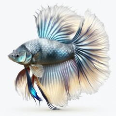Fototapeta premium Neptune Betta Fish Isolated on White Background.
