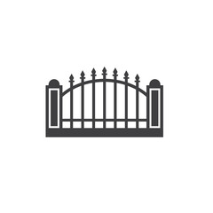 illustration of fence, boundary, vector art.