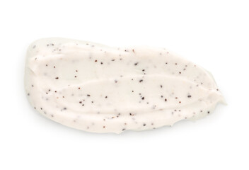 Sample of body scrub isolated on white background